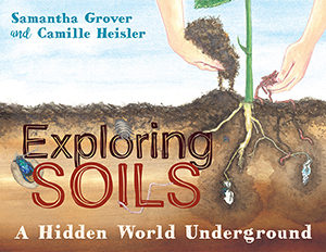 Book cover with illustration of soil and text