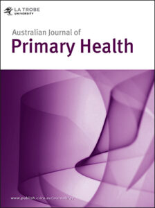 Purple and white cover of Australian Journal of Primary Health