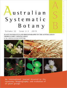 Cover of Australian Systematic Botany, Volume 32, Issue 2-3, Part Two of Plant Systematics and Biogeography in the Australasian Tropics Special Issue