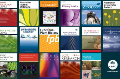 The covers of 17 journals across a variety of disciplines. The CSIRO Publishing logo is in the bottom right corner