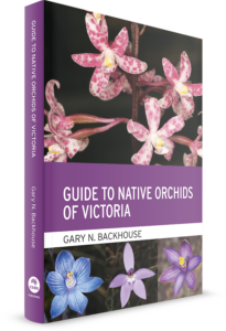 Book cover featuring photos of a variety of different and beautiful orchid flowers.